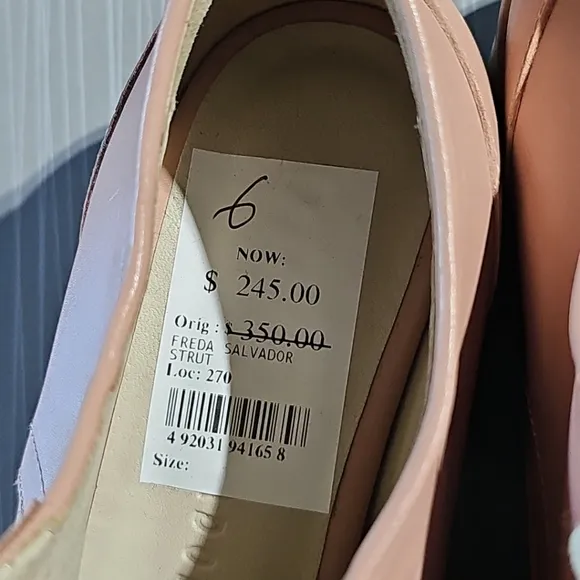 Freda‎ Salvador Women's Strut Leather Plain Toe Oxfords Size 6 NWOB (MSRP $350)