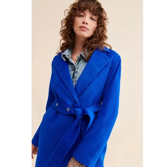 FREE PEOPLE 4th &amp; Reckless Kaja Oversized Belted Coat NWT