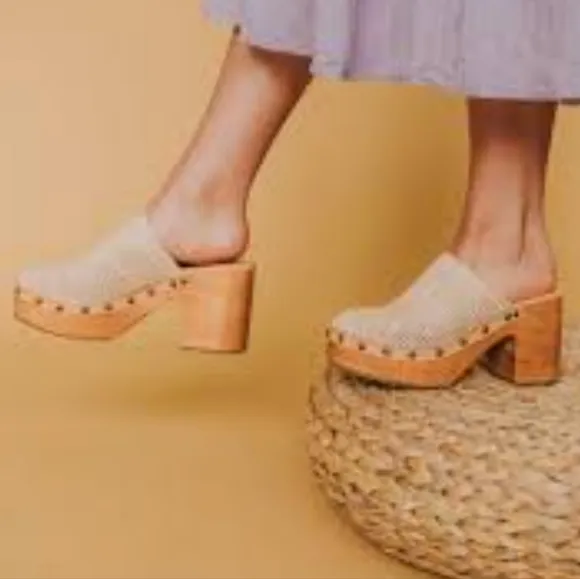 Free People Boho Claudia Crochet Clogs