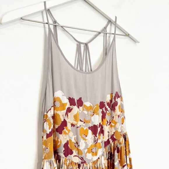 Free People Intimately Voile Floral Strappy Mini Tank Slip Dress Summer Small