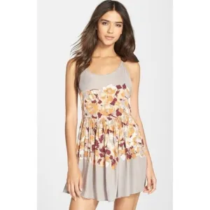 Free People Intimately Voile Floral Strappy Mini Tank Slip Dress Summer Small