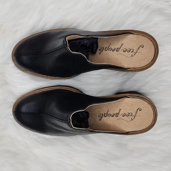 Free People James Mule Black Clogs Shoes
