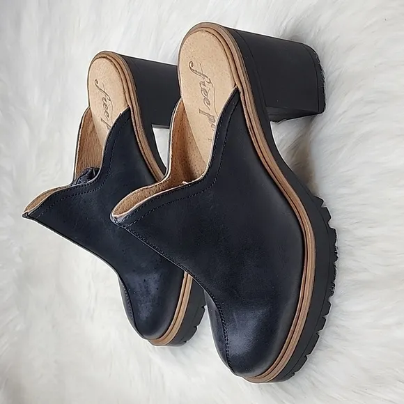 Free People James Mule Black Clogs Shoes