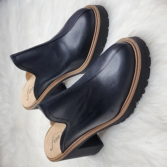 Free People James Mule Black Clogs Shoes