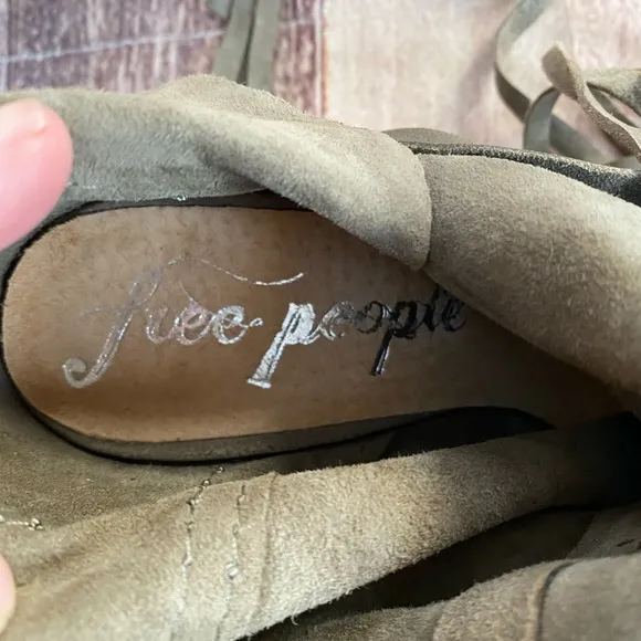 Free People leather open‎ toe heels size 38