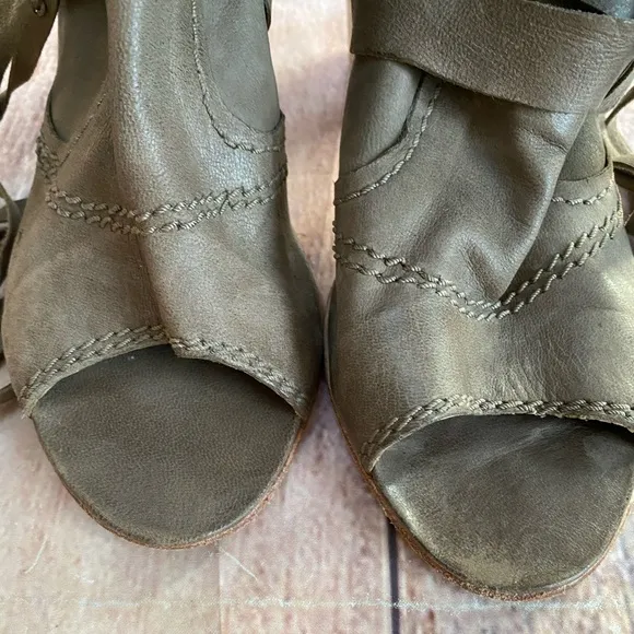 Free People leather open‎ toe heels size 38