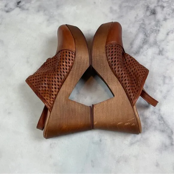 Free People Logan Perforated Leather Slingback Clogs
