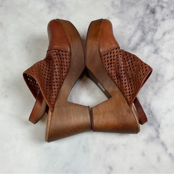 Free People Logan Perforated Leather Slingback Clogs