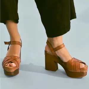 Free People Orion Woven Clogs teak casual classic comfy summer style party retro