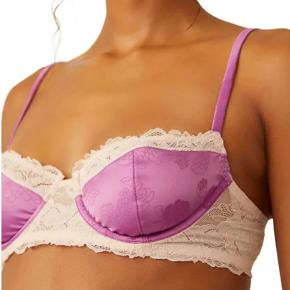 Free People Spring Fling Underwire Bra in Radient Orchid Combo