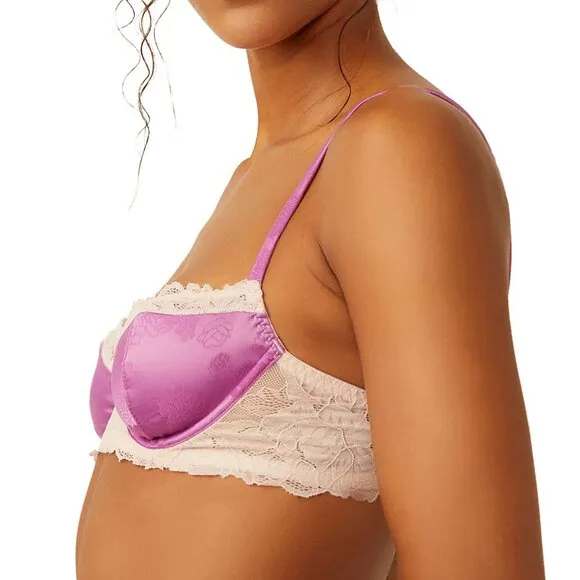 Free People Spring Fling Underwire Bra in Radient Orchid Combo