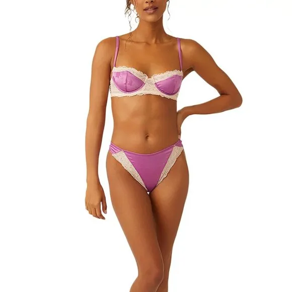 Free People Spring Fling Underwire Bra in Radient Orchid Combo