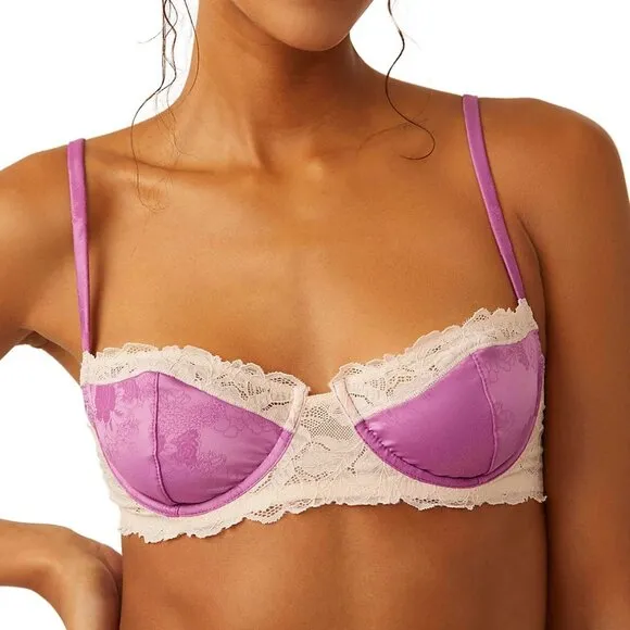 Free People Spring Fling Underwire Bra in Radient Orchid Combo