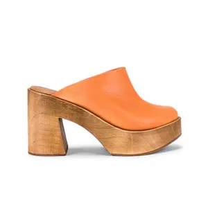 Free People Suki Platform Orange Clogs - Orange 39EU (8.5-9.0 US) EUC