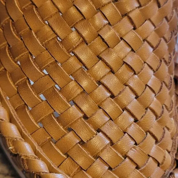 Free People Teagan Huarache Wooden Clog Tan Brown Natural EU 38 7.5
