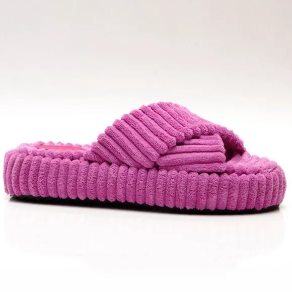 Free People Two Days In Ibiza Terry Slides Orchid 6