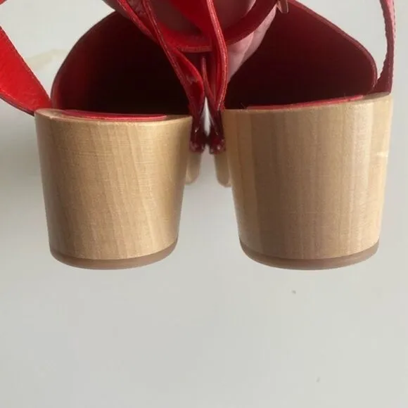 Free People x Unalira Kaia Clog Sandal Red Patent