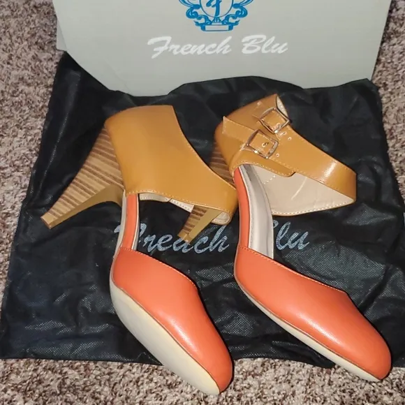 French Blu Cynthia Almond Toe Heels