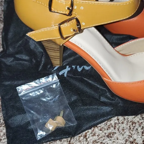 French Blu Cynthia Almond Toe Heels