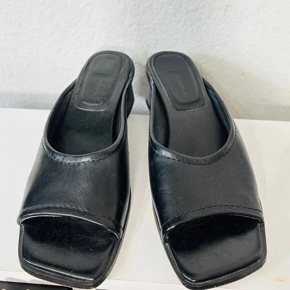 French Connection Women's Jemma Slip-On Mule Block Heels Open Toe Y2K Size 8