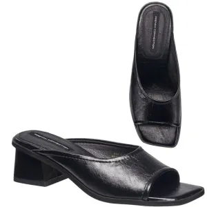 French Connection Women's Jemma Slip-On Mule Block Heels Open Toe Y2K Size 8