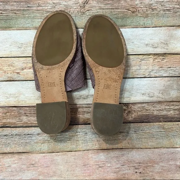 Frye Cindy Woven Leather Block Heels