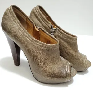 FRYE Eddie Heels Ankle Booties Open Toe Pump