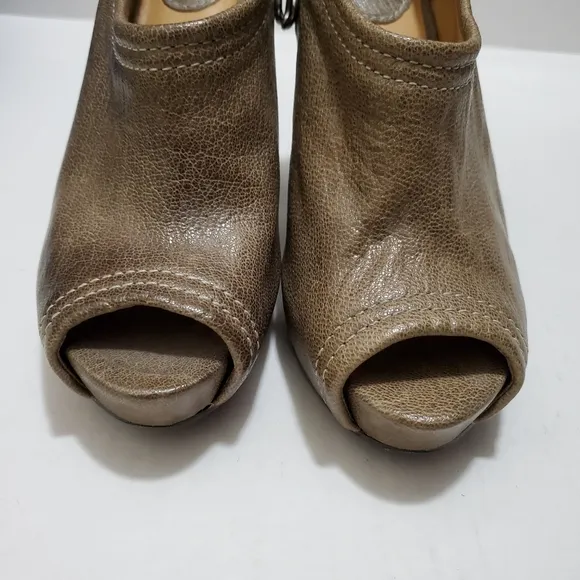FRYE Eddie Heels Ankle Booties Open Toe Pump