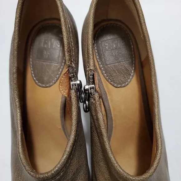 FRYE Eddie Heels Ankle Booties Open Toe Pump