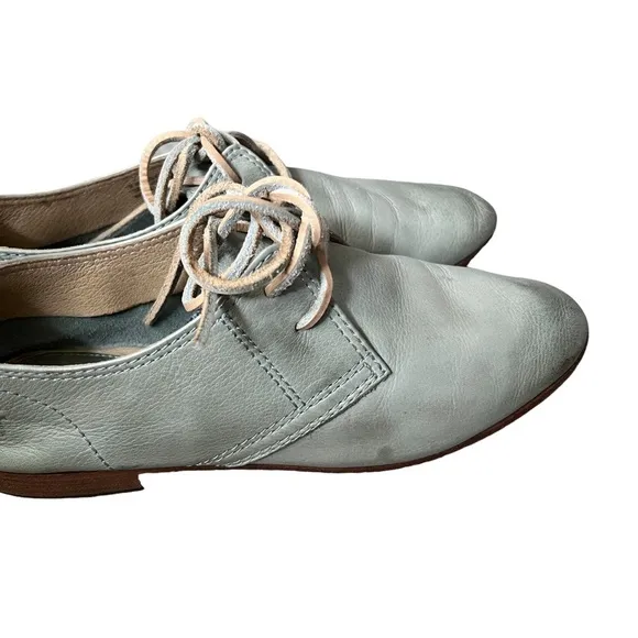 Frye Jillian Blue Lace Up Leather Oxfords Size 7