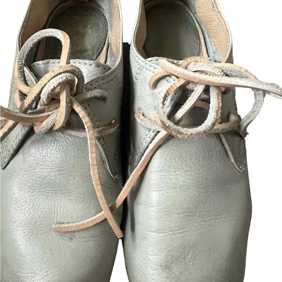 Frye Jillian Blue Lace Up Leather Oxfords Size 7