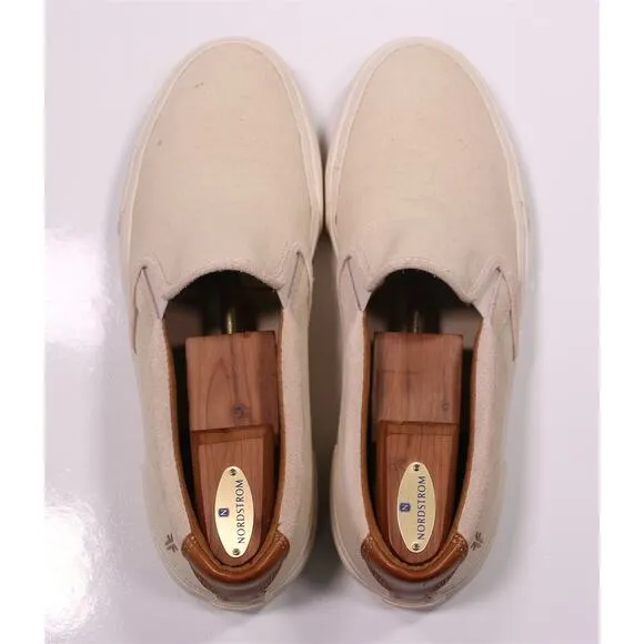 Frye Men's Beige Canvas Slip-On Sneakers Men's US 12
