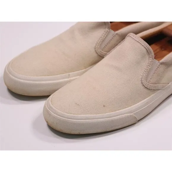 Frye Men's Beige Canvas Slip-On Sneakers Men's US 12