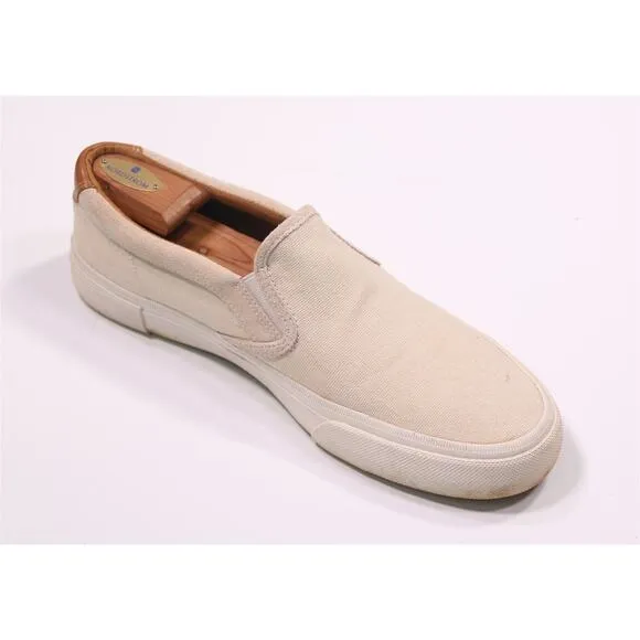 Frye Men's Beige Canvas Slip-On Sneakers Men's US 12