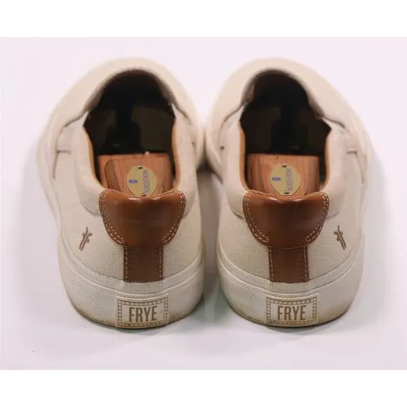 Frye Men's Beige Canvas Slip-On Sneakers Men's US 12