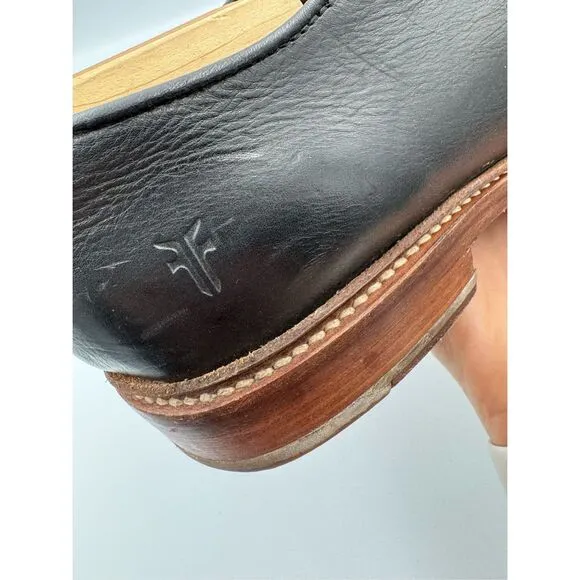 Frye Men’s Carter Oxford Black Leather Shoes Size 12