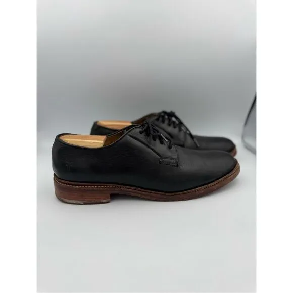 Frye Men’s Carter Oxford Black Leather Shoes Size 12