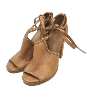 Frye Suzie Pickstich Open Toe Heels, Sz 7 , EUC