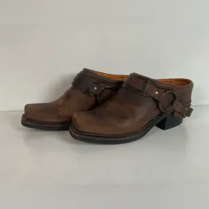 Frye Women’s Western Mule Clogs 7 M USA Made Gaucho Harness