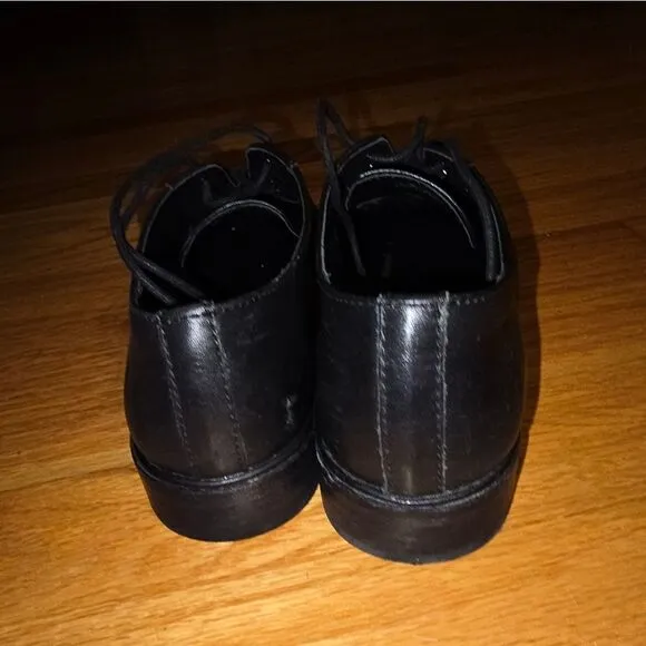 Frye black leather oxfords women size 7m
