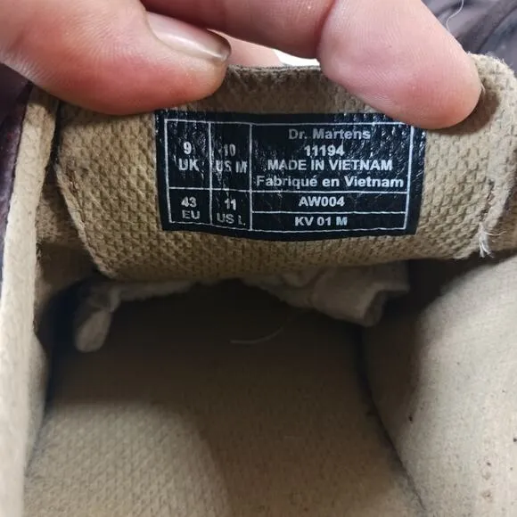 FS1979 EUC $120 Dr. Martens 1194 Oxfords size 10M/11L