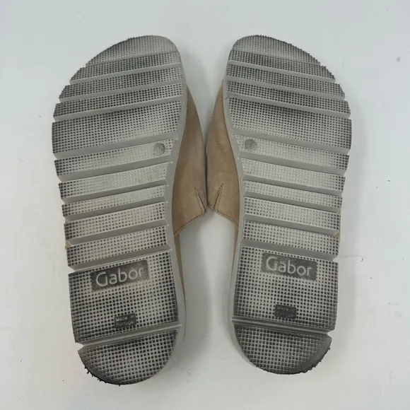 Gabor Erica Sandals Leather Buckle Chain Size 41 10 Womens Comfort Shoes Slides