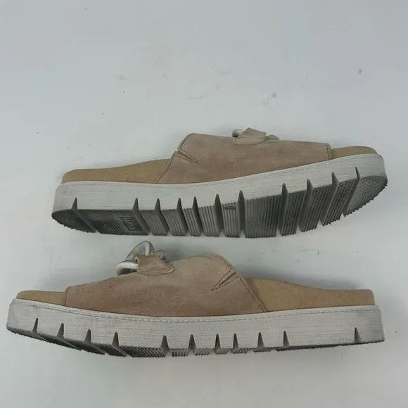 Gabor Erica Sandals Leather Buckle Chain Size 41 10 Womens Comfort Shoes Slides