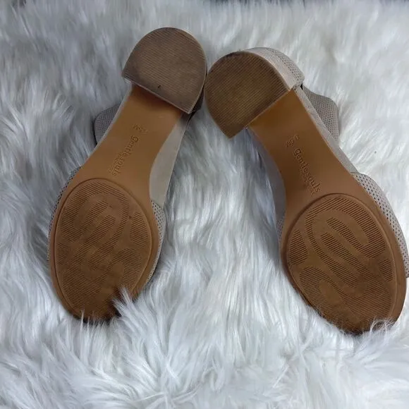 Gentle Souls Charlene 2 Textured Suede Block Heels Sz 8.5