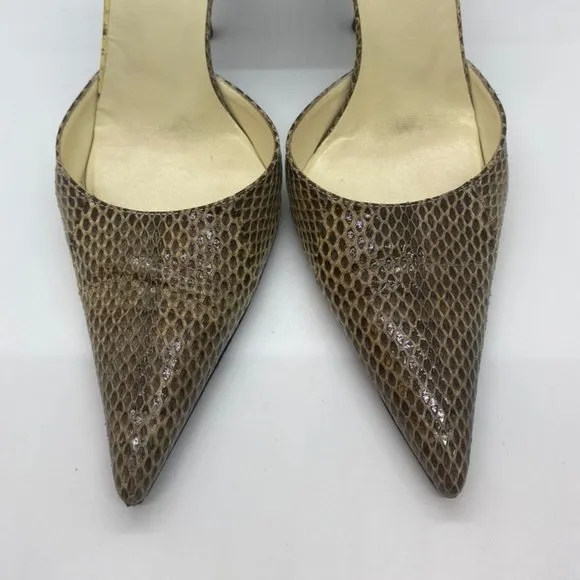 Genuine Python Prada Pointy Toe D'Orsay 37.5