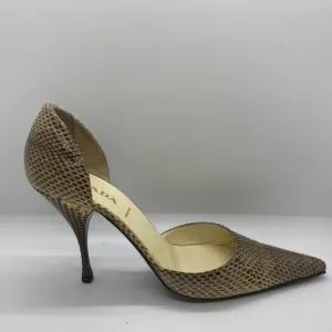 Genuine Python Prada Pointy Toe D'Orsay 37.5