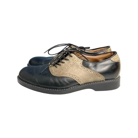 G.H. BASS &amp; Co Pheonix-1 Men size 10.5 D leather black and tan lace up oxfords.