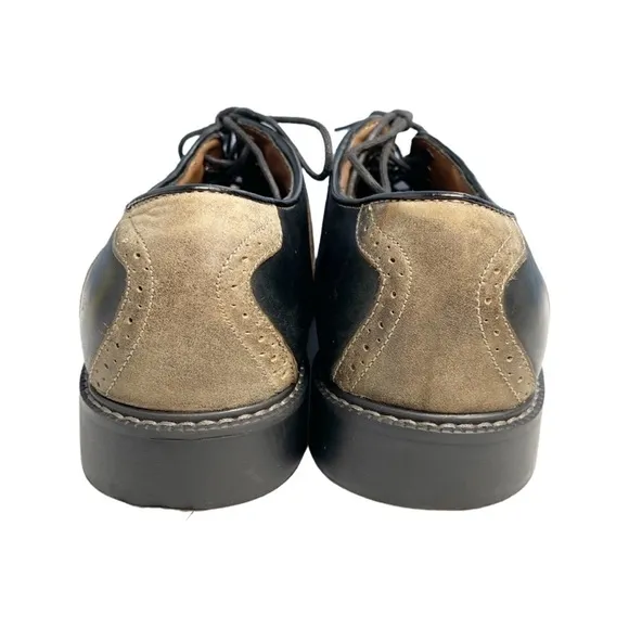 G.H. BASS &amp; Co Pheonix-1 Men size 10.5 D leather black and tan lace up oxfords.