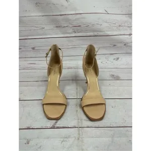 Gianni Bini Ankle Strap Open Toe Stiletto Pump Heels Nude Women’s Size 11