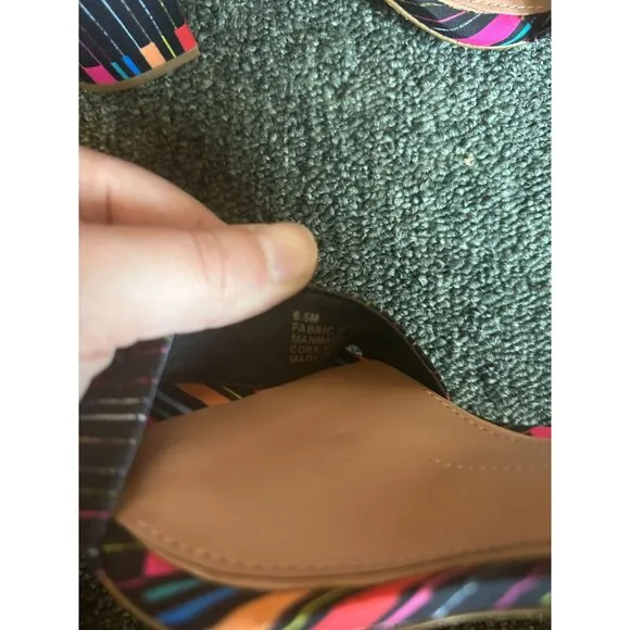 Gianni Bini Black Multicolored Open Toe Heels